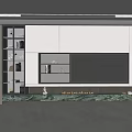 Modern TV Wall Design With Shelving Decorations Books LED Lights And Marble Countertop