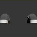 Slip On Gray Shoes With White Sole Orange And Black Stripes