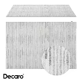 Modern Gray Striped Square Rug With Woven Textured Pattern For Indoor Spaces