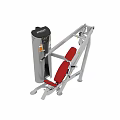 Gym Strength Training Sports Equipment With Seated Design Red Seat And Metal Frame