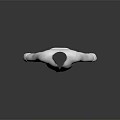 White Minimalist Shirt With Stand Up Collar Rolled Up Cuffs And Front Pocket Design