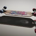 Colorful And Black Skateboard Sports Equipment With Wooden Decks Red Blue Wheels