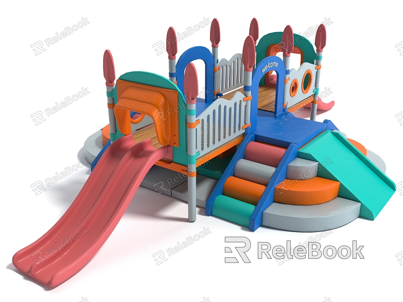 Style Amusement Equipment Naughty Castle Slide Children's Equipment Toys Entertainment Facilities model