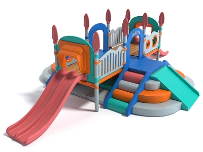 Style Amusement Equipment Naughty Castle Slide Children's Equipment Toys Entertainment Facilities model