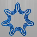 Ornamental Blue Gray Dot Beaded Pendant Hanging Decor Design For Interior Art