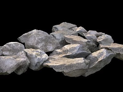Natural Stone And Wood Pieces With Rough Textures For Decorative Projects 3d model
