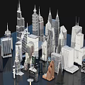 Modern Skyscraper Model Collection With Diverse Architectural Designs And Structures 3d model
