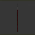 Traditional Spear Weapon Design With Red Shaft And Metal Spearhead