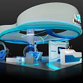 WaterSports science and technology exhibition booth model 3d model