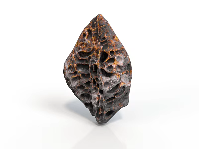 Realistic style meteorite meteorite rust hole structure naturally weatherable rock specimen rock rock rock block rock boulder boulder boulder boulder boulder 3d model