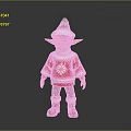 Christmas Elf Character In Green Hat And Red Sweater With Snowflake Pattern And Brown Boots