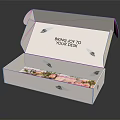 Open White Paper Box With Flower Bouquet Butterfly Patterns And Bring Joy To Your Door