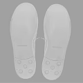White Casual Lace Up Shoes With Brogue Details And Comfortable White Sole