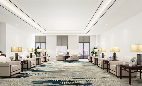 New Chinese Reception Room 3d model