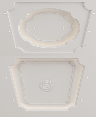 European-style ceiling 3d model