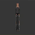 Vintage Steam Train 3D Model With Black Body Red Wheels Ladders Railings And Chimneys