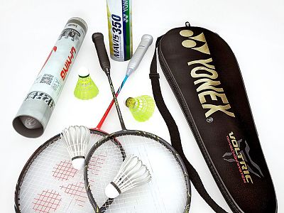 modern badminton racket 3d model