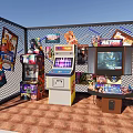 Retro Game Machine Age Arcade 3d model