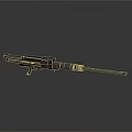 High Precision Modern Black Sniper Rifle With Long Barrel And Scope