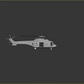 Modern Silver Helicopter With Aerodynamic Design Main Rotor And Streamlined Fuselage 3d model