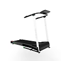 Modern Home Treadmill With Digital Display Sleek Black White Frame For Fitness Training