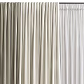 Elegant Beige And White Textured Curtains For Modern Home Window Decor