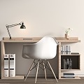 Desk and chair combination 3d model