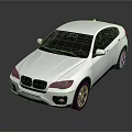 White BMW SUV Modern Exterior Design On Dark Background With Reflection 3d model