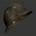 Vintage Military Weapon Helmet With Rustic Metal Surface And Aged Texture Design