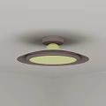 Modern Flush Mount Ceiling Light with Brown Frame and White Light for Contemporary Home Decor 3d model