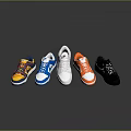 Stylish Colorful Sneakers Collection With Various Colors And Different Styles On