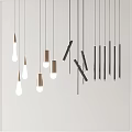 Modern Pendant Lights Featuring Multiple Metal Designs And White Shade Styles 3d model