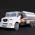 White Heavy Duty Tank Truck With Large Fuel Tank And Strong Wheels