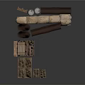 Modern Tactical Training Gear Setup With Ammunition Racks Netting And Sandbags