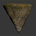 Modern Conical Decorative Art Piece With Green Orange Textured Surface In Contemporary Interior