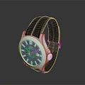 Modern Wristwatch With Black Strap And Silver Dial For Daily Use