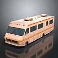 minibus minivan driverless bus school bus van box car 3d model