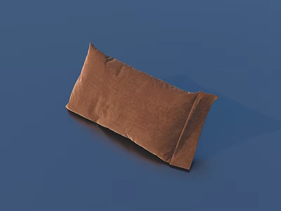 Soft Brown Fabric Pillow For Home Comfortable Living Essentials And Decor 3d model