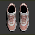 Pink And White Casual Lace Up Sneakers With Modern Design And Comfortable Sole