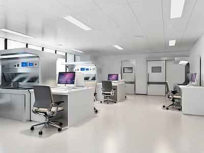 Modern Laboratory Hospital Laboratory 3d model