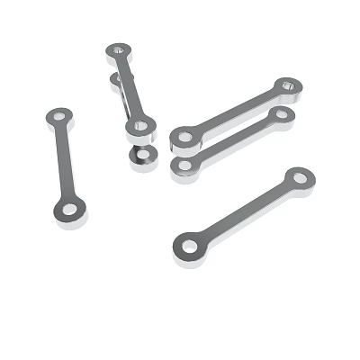 Durable Metal Connecting Rods With End Holes For Industrial Mechanical Use 3d model