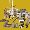 Various Air Conditioner Fan Components and Parts with Different Models and Installation Accessories