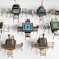 Stylish Entertainment Tables With Various Designs And Matching Chairs For Game Rooms