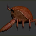 Realistic Red Crab 3D Model With Large Claws Detailed Legs And Shiny Shell 3d model