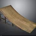 Wooden Skateboard Ramp With Metal Frame Structure And Smooth Surface