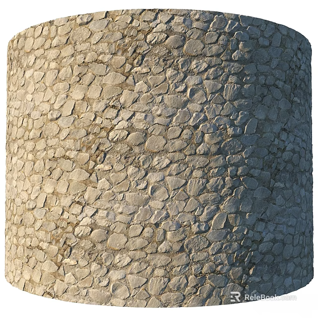 Rustic Architectural Stone Column Structure With Irregular Natural Stone Surface 3d model 