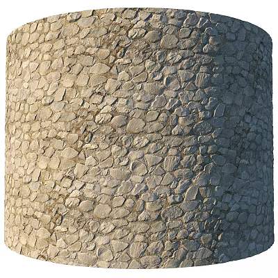 Rustic Architectural Stone Column Structure With Irregular Natural Stone Surface 3d model
