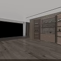 Elegant Modern Wine Cabinet Design With Glass Doors Wine Bottles Glass Racks And Interior Lighting