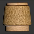 Natural Bamboo Weave Storage Container With Woven Texture And Cylindrical Shape For Home Organizer