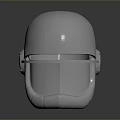 Weapon Accessory Modern Metallic Helmet with Shiny Surface and Protective Design 3d model
